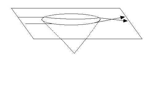 drawing of light around black hole